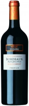 Rượu vang  Bordeaux  Merlot Cabernet  Premium 2012 cung cấp mùi hương trái cây và hương vị của nho đen, blackberry, anh đào đen, vani, tiêu đen, cà phê, gia vị và cam thảo.  Bạn đồng hành của mọi buổi tiệc đông người.