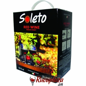 Rượu vang bịch ngọt ý Soleto
