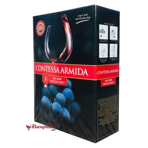 Rượu vang bịch ý ngọt contes arimida 3 lít