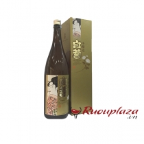Hộp rượu Sake vẩy vàng Shiragiku honjozo 1800ml