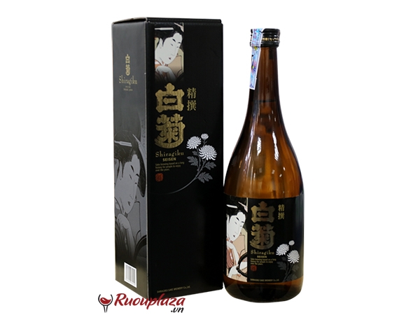 Hộp rượu Sake vẩy vàng Shiragiku Seisen 