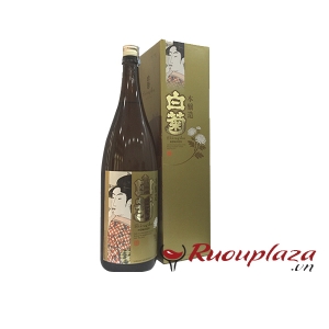 Hộp rượu Sake vẩy vàng Shiragiku honjozo 1800ml
